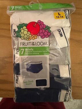 Fruit of the Loom Boys Briefs Pack - White and Gray